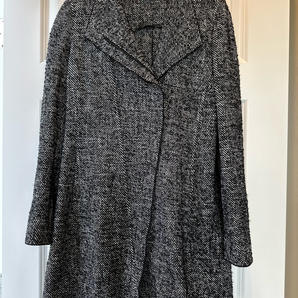 Akris Punto Womens Tweed  Jacket  Size 8 Black And White
